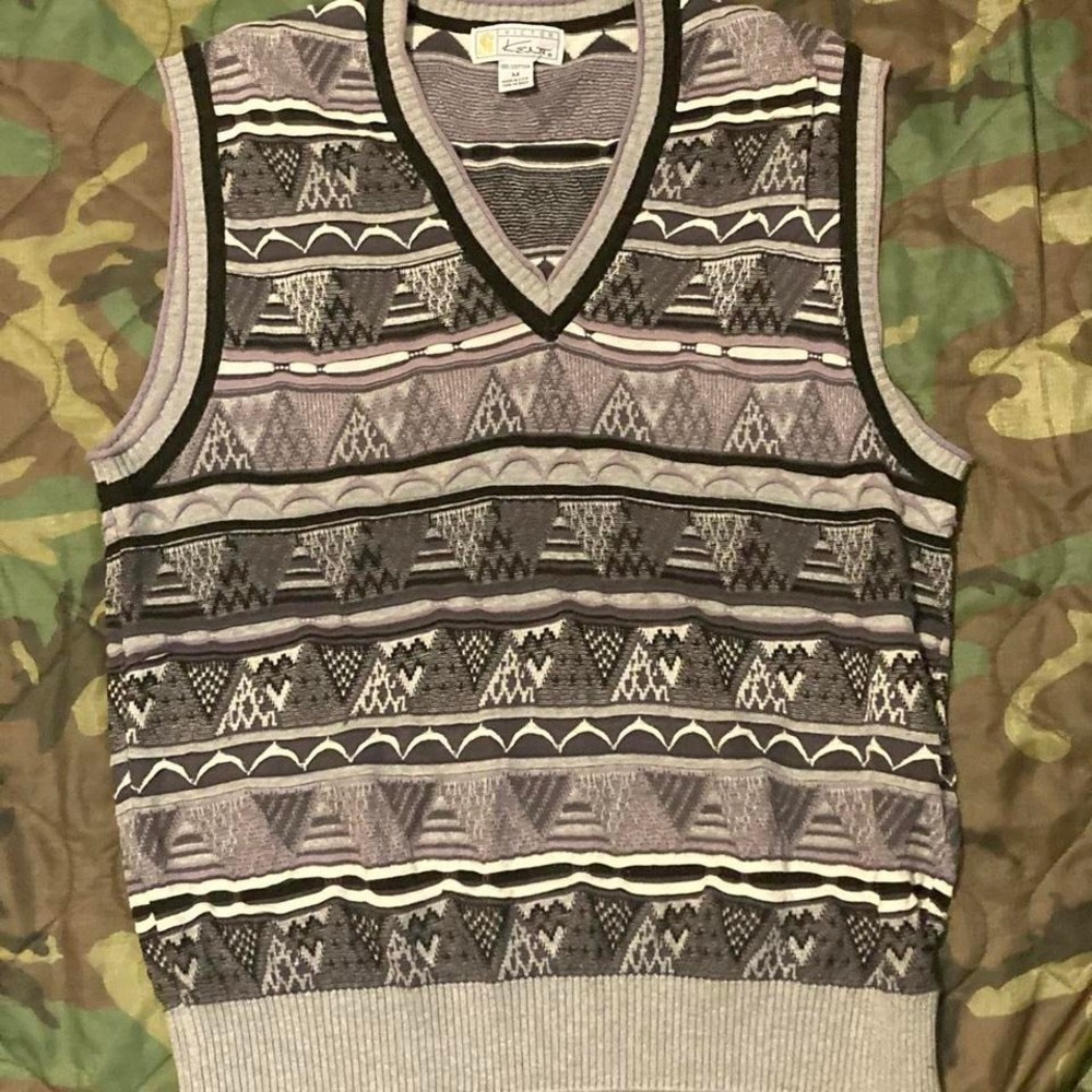 Victor Kent vintage Coogi style 3d vest made in USA‎